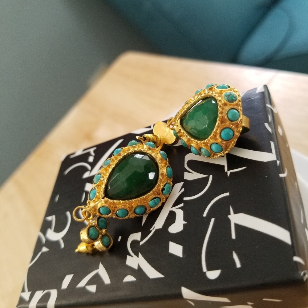 MOROCCAN EARRINGS.24K PLATED